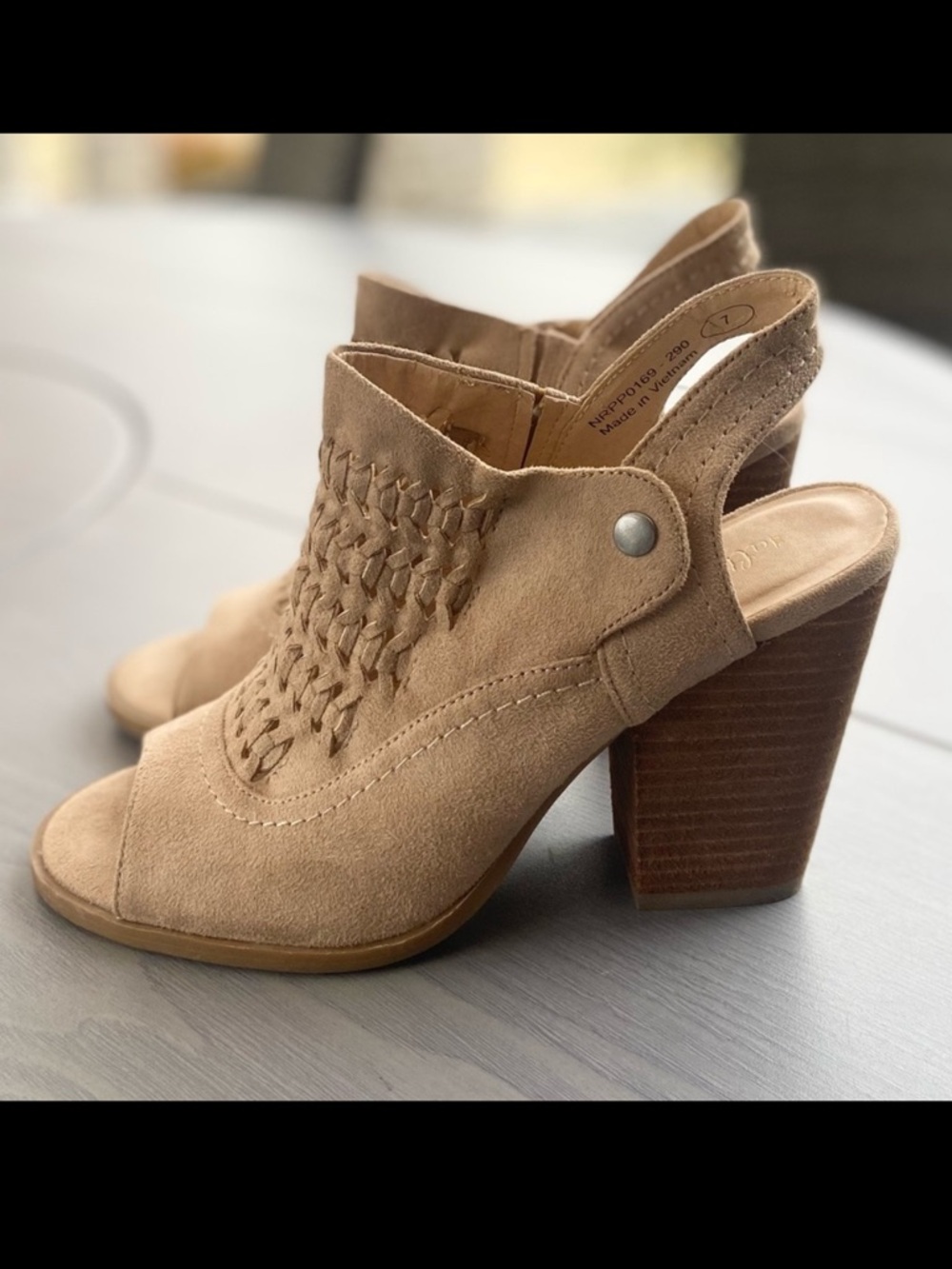 Altar'd State Tan Heeled Sandals